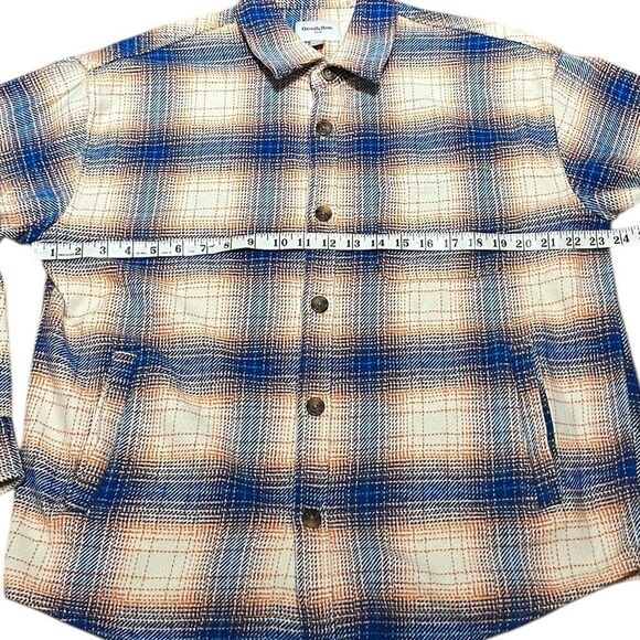 Goodfellow & Co Multicolor Plaid Flannel Shirt Jacket Shacket, Size L, NWT - Picture 3 of 7